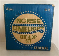 Federal chip & dip set in original box
