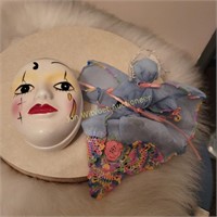 Mask Trinket Holder and hankie Doll