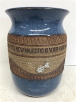 Pottery pot with our Lord our Lord saying