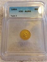1854 $1 Gold