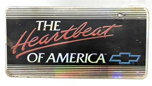 Chevrolet the Heartbeat of America License Plate