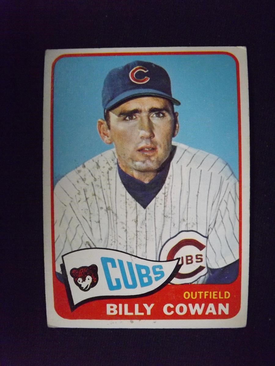 1965 TOPPS #186 BILLY COWAN CHICAGO CUBS