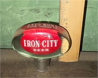 Vintage IRON CITY BEER TAP KNOB PULL HANDLE