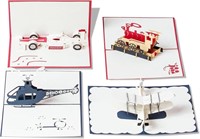 NEW! Pop Up Cards Set for Kids. Boys Will Love