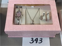 Ladies Watch, Necklace and Earrings