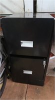 Locking 2-drawer File Cabinet w/Key 15x18x30