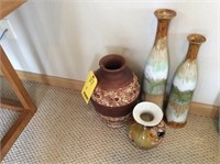 (4) Decorative Stone Flower Vases