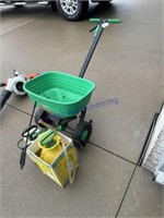 LAWN SPREADER, 2 HAND SPRAYERS