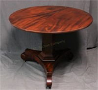 1860s Empire Style Tilt Top Table Mahogany