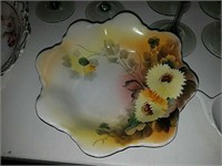 Antique porcelain dishes, stemware, vases,