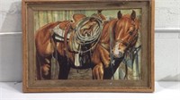 Wood Frame Horse Art T15E