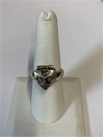 .925 Silver Vintage Opening Ring Sz 8