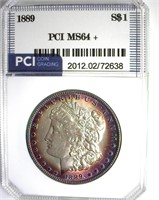 1889 Morgan PCI MS64+ Purple Rim