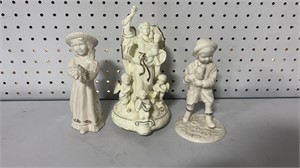 Two Lenox Figurines & Unmarked Musical Angel
