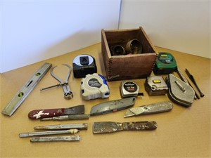 Hole Saws, Tapes, Box Cutters, Level