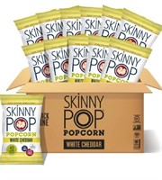 12 bags of Skinny Pop White Cheddar popcorn