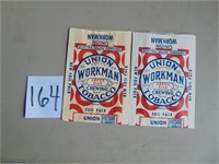 2 Union Workman Chewing Tobacco Pouches