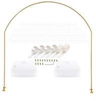 LANGXUN 7.8Ft Metal Gold Balloon Arch Kit, Semi-ci