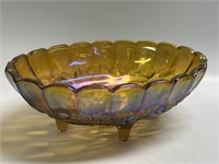 Indiana Glass - Amber Footed Fruit Bowl