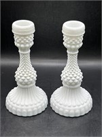 Milk Glass candle Holders