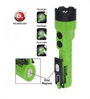 Nightstick Green Flashlight W/ Dual Magnets