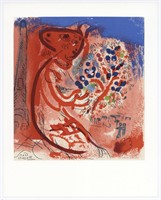 Marc Chagall lithograph | Homage to Raoul Dufy