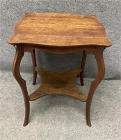 Antique Square Oak Center Table