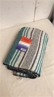 New falsa blanket turquoise and black
