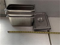 5-7 x 12 1/2 x6 inch steam table pans with lids