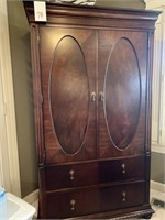 NATIONAL MT AIRY ENTERTAINMENT ARMOIRE W/ MIRRORS