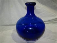 Large Cobalt Blue Vase 11 1/2" T