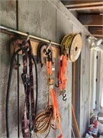 Ratchet straps, extension cords.  Horseshoes