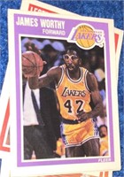 Stack of 1989 Fleer Basketball Cards - HOFamers