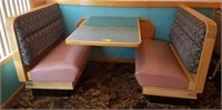 Rectangular diner banquette with two Booth seats,