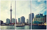 3 Pieces Toronto Skyline Modern Canvas