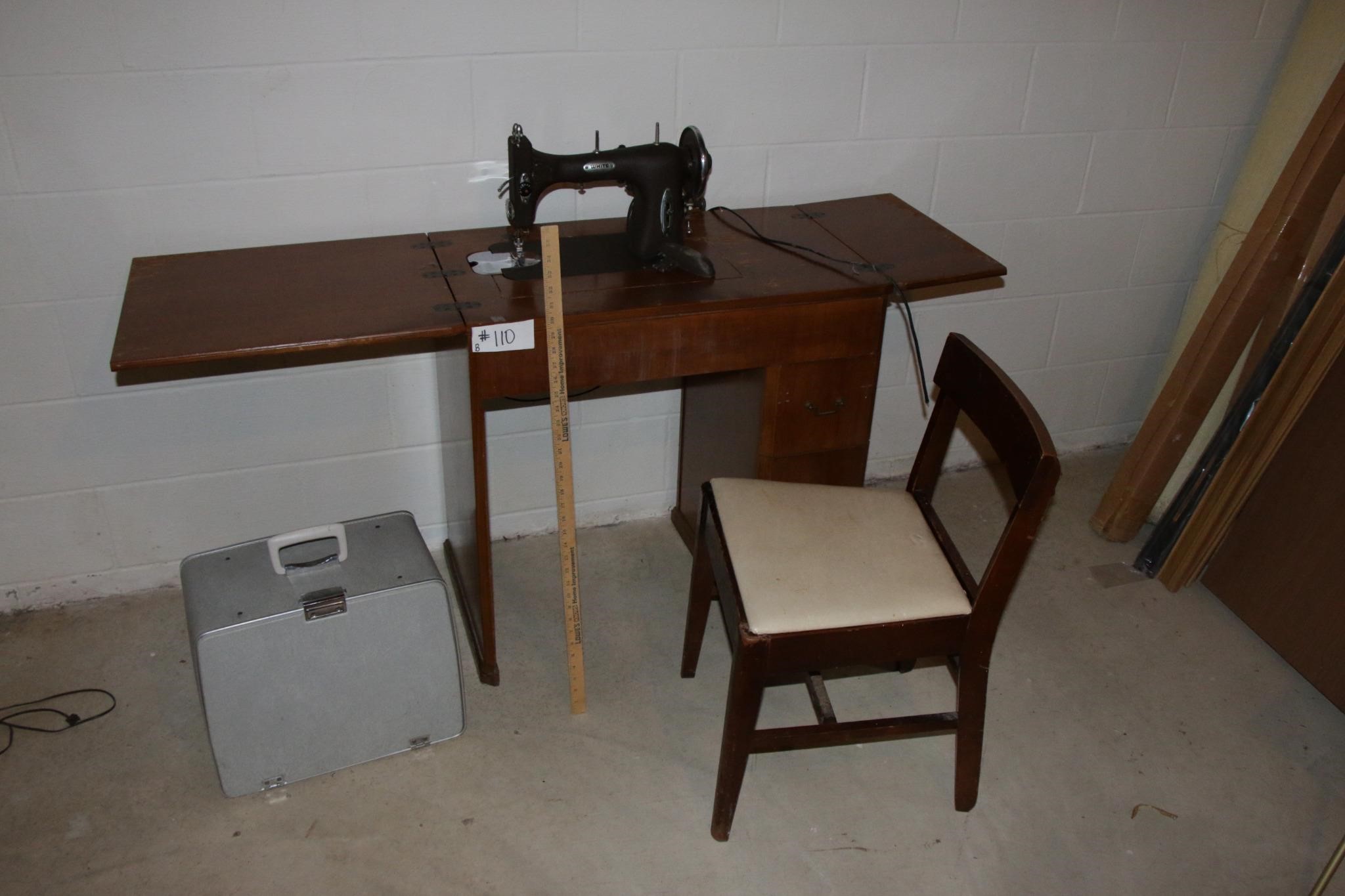 Vintage White Sewing Machine