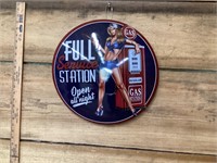 Full service station button