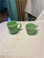 2 Jadite Mugs