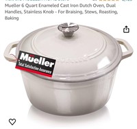 Mueller 6 Quart Enameled Cast Iron Dutch Oven
