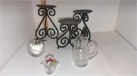 candle holders and crystal/ glass items