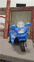 Motorized plastic trike(blue) w/ charger, untested