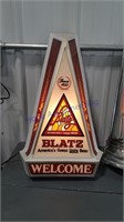 Blatz Welcome beer light, works