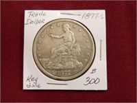 1877s Trade Dollar - AU-50, Key Date