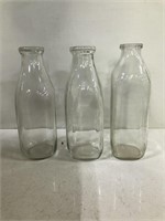 3 MILK BOTTLES