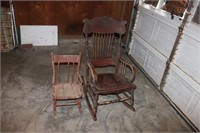 Vintage Wooden Rocking Chairs