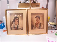 Vintage Chicko & Elena Framed Prints 19&1/4" x