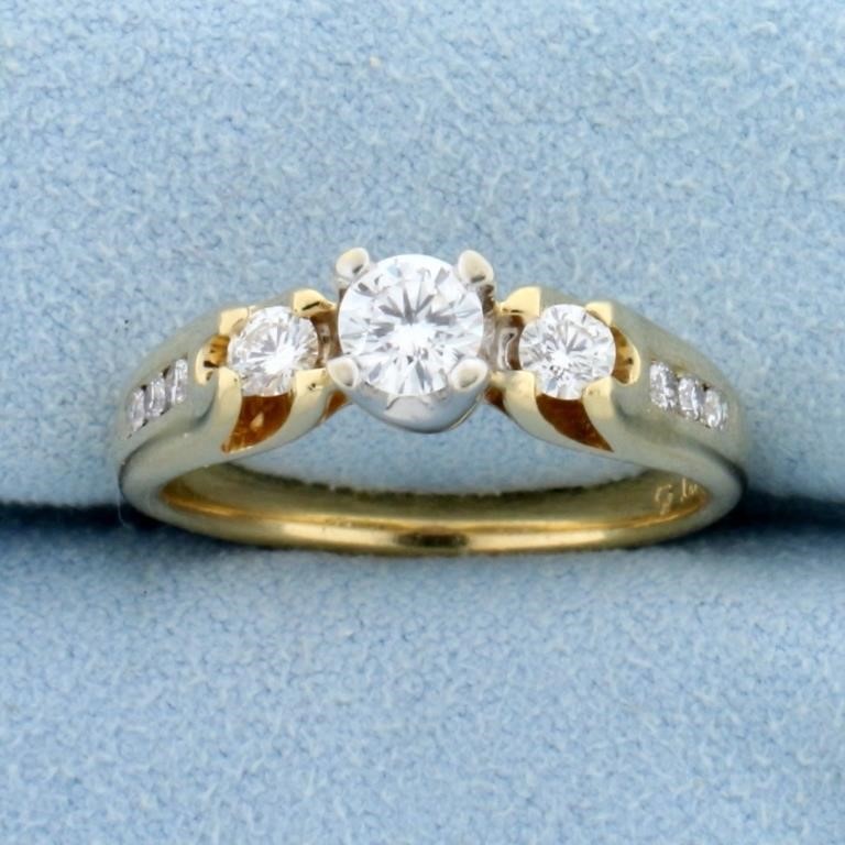 2/3ct TW Diamond Engagement Ring in 14K White and
