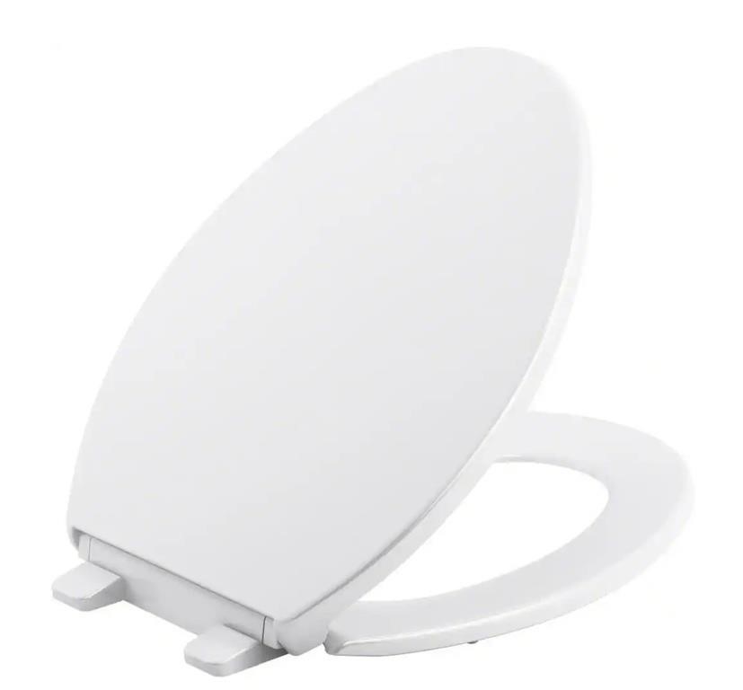 1 LOT (6) Elongated Closed Front Toilet Seat in