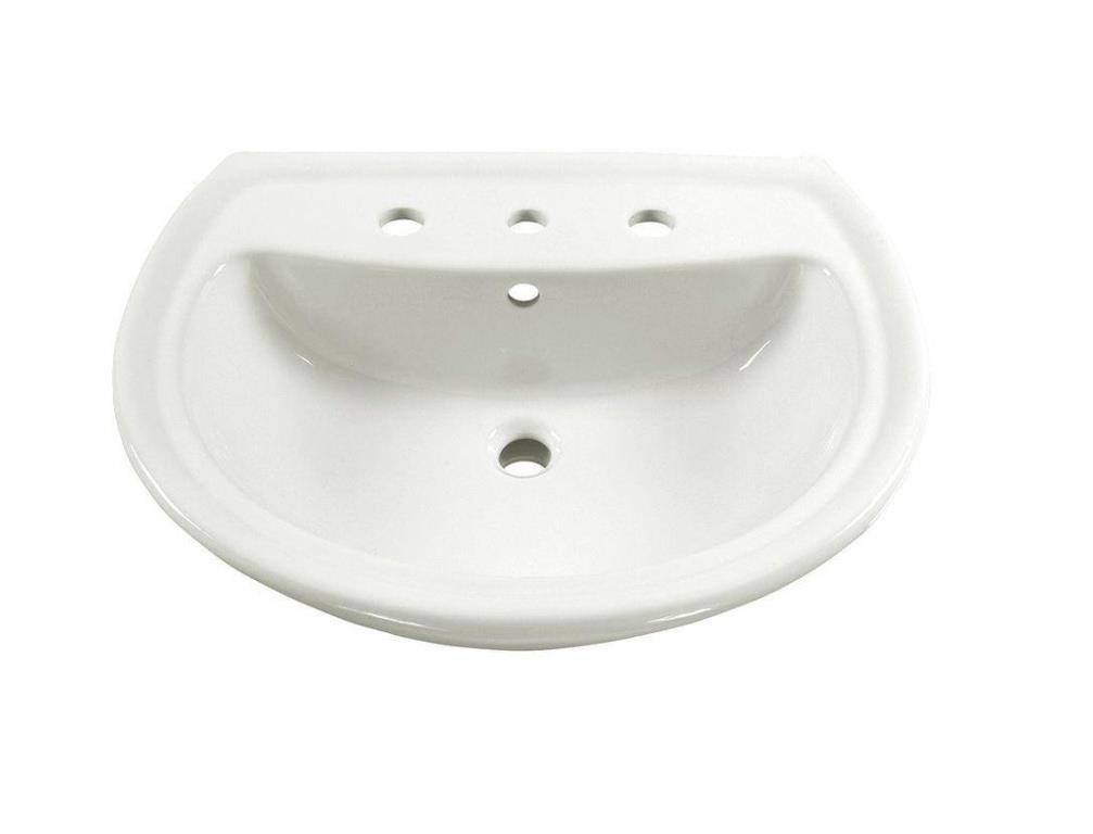 Cadet 6 in. Pedestal Sink Basin with 8 in. Faucet