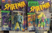 5- 1994 Spiderman Action Figures Rhino, Green